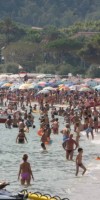 Crowded Mondello beach